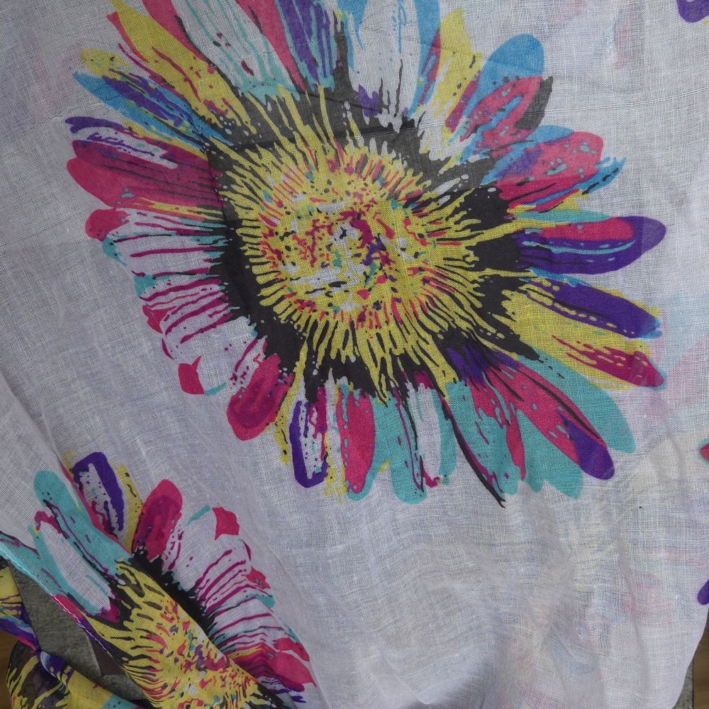 Colorful Abstract Infinity Scarf - Picture 4 of 5